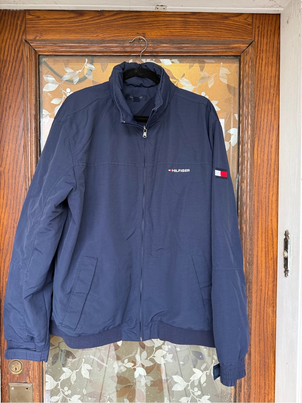 Tommy Hilfiger Men's Navy Full Zip Jacket Stand-Up Collar Size 2XL 52"
